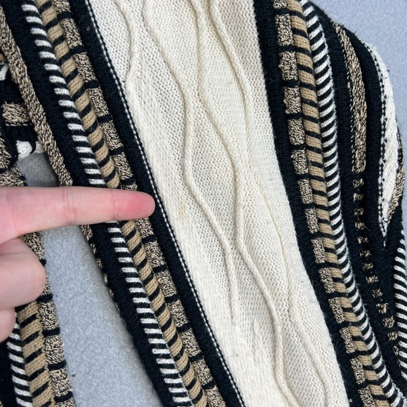 VTG‎ Alan Stuart Sweater Fits Medium Cosby Biggie Textured 1990s 3D Knit Korea - Picture 5 of 9